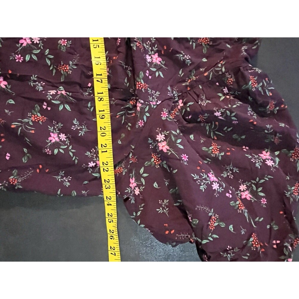 Old Navy Purple Floral Smocked Open Back Maxi Dress Purple 2X NWT - Picture 11 of 14